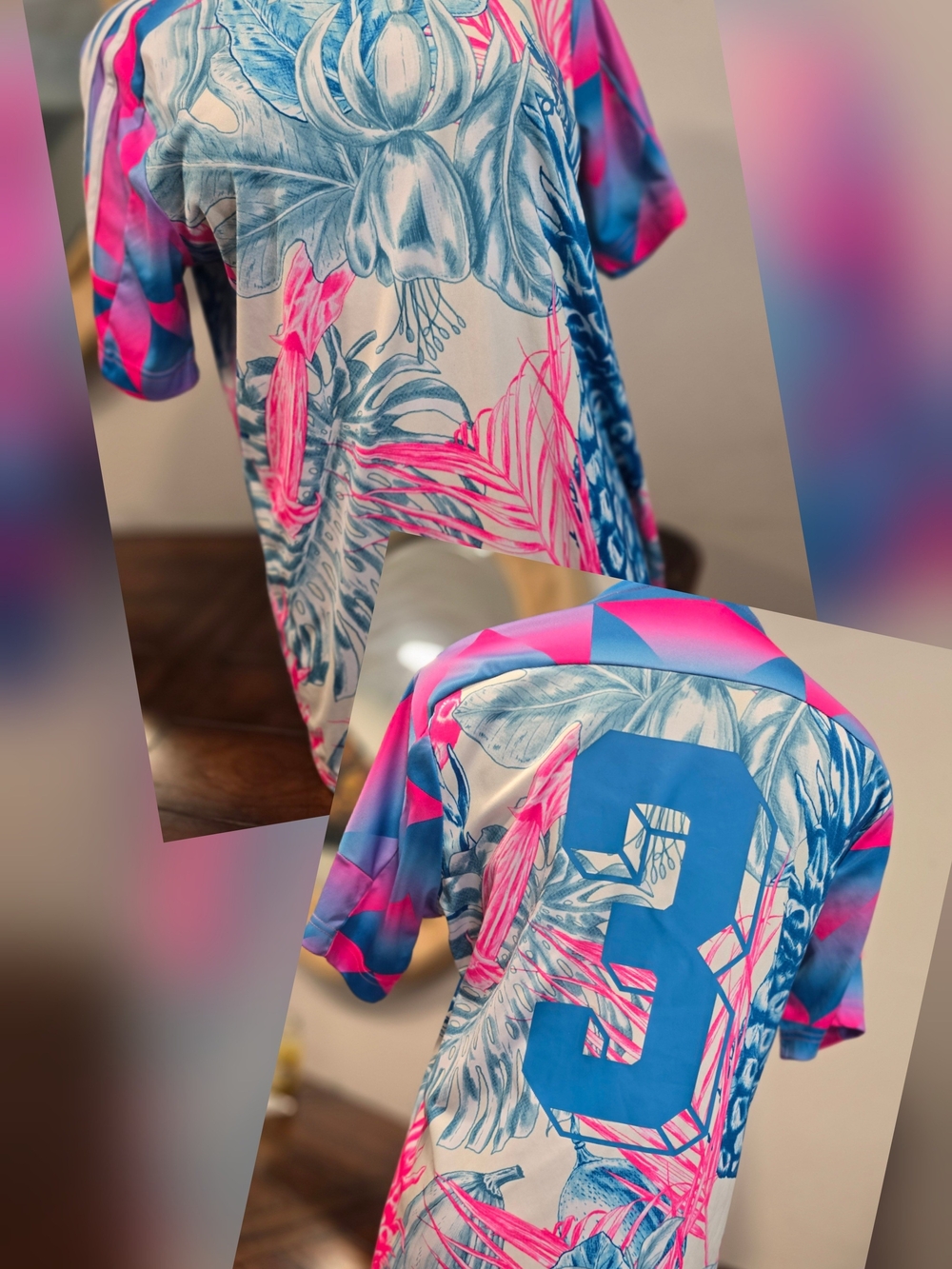 Adidas Originals Flower Rush Men's Ringer t-shirt Sz M - Soccer style- soft! - Picture 1 of 8